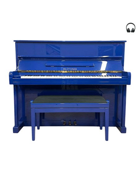 Piano Bluthner Model A bleu silent ouvert