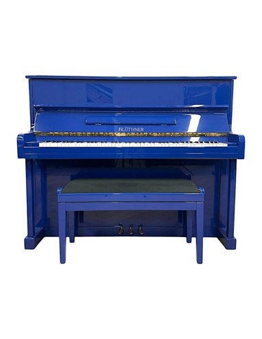 Piano Bluthner Model A bleu ouvert