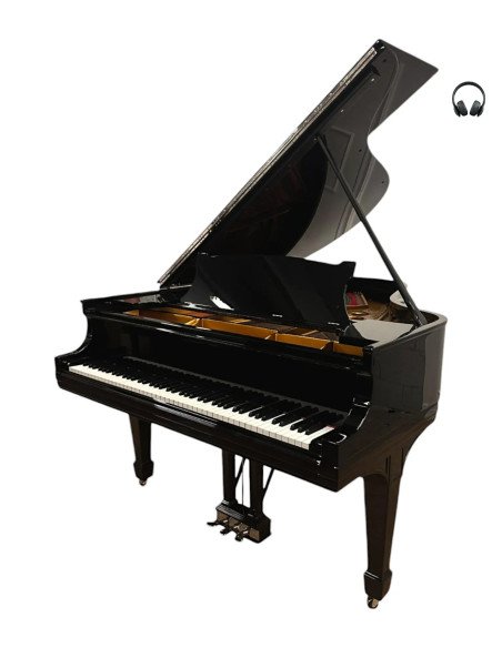 Piano Steinway & Sons O noir silent profil