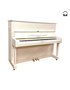 Piano Yamaha U1 blanc silent profil