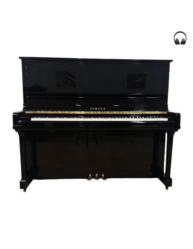 Piano Yamaha U3 noir brillant silent ouvert