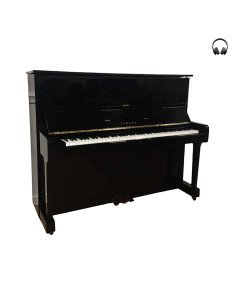Piano Yamaha U1 noir brillant silent profil