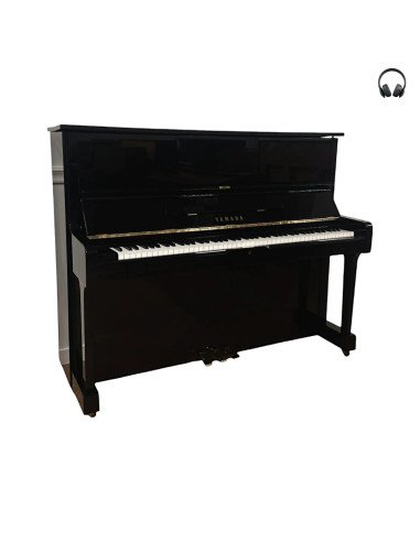 Piano Yamaha U1 noir brillant silent profil