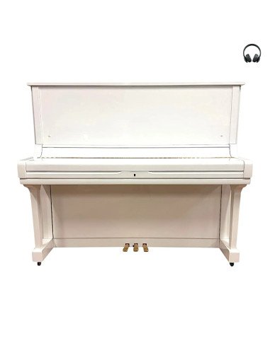 Piano Yamaha U3 blanc brillant silent fermé