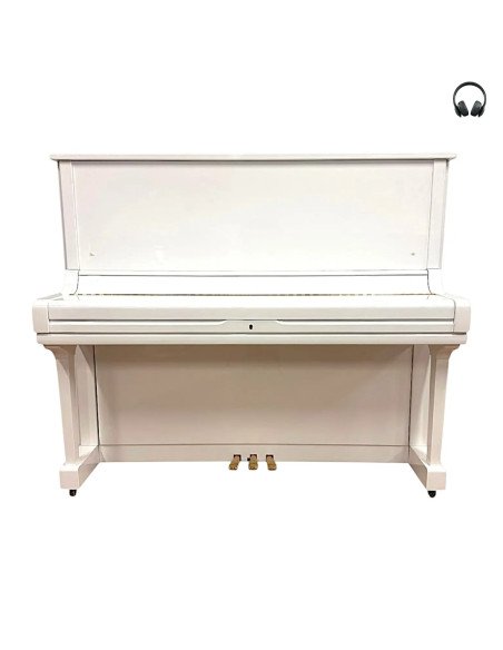 Piano Yamaha U3 blanc brillant silent fermé