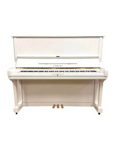 Piano Yamaha U3 blanc brillant profil 2