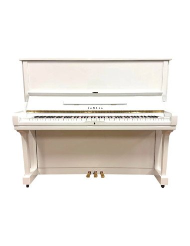Piano Yamaha U3 blanc brillant ouvert