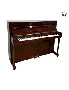 Piano Yamaha P112 acajou brillant silent profil