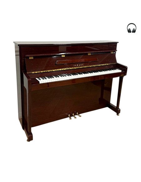Piano Yamaha P112 acajou brillant silent profil
